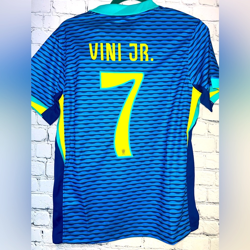 Vini Jr 24/24 Brazil Away Soccer Jersey NWT